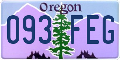 OR license plate 093FEG