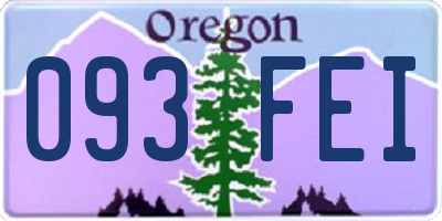 OR license plate 093FEI