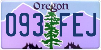 OR license plate 093FEJ
