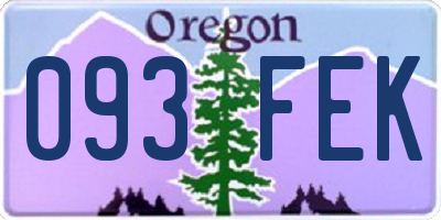 OR license plate 093FEK