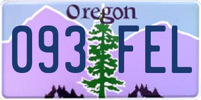 OR license plate 093FEL