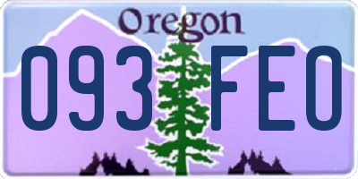 OR license plate 093FEO