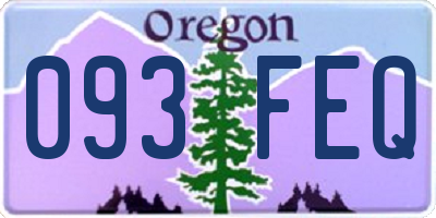 OR license plate 093FEQ