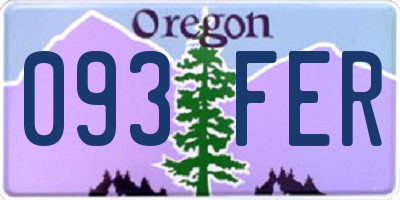 OR license plate 093FER