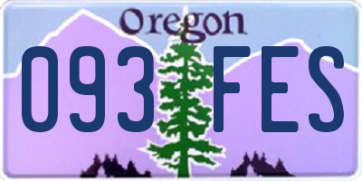 OR license plate 093FES