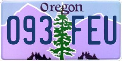 OR license plate 093FEU