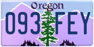 OR license plate 093FEY