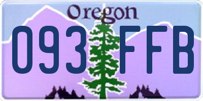 OR license plate 093FFB