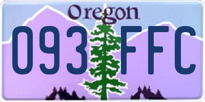 OR license plate 093FFC