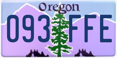 OR license plate 093FFE
