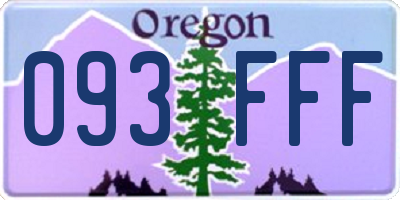 OR license plate 093FFF