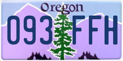 OR license plate 093FFH