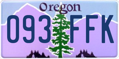 OR license plate 093FFK