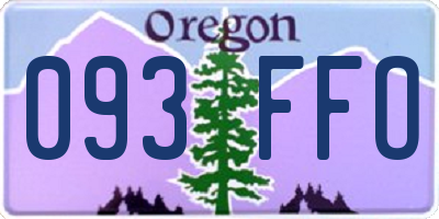 OR license plate 093FFO