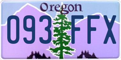 OR license plate 093FFX