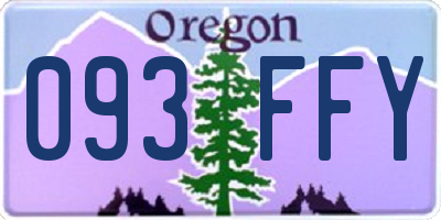 OR license plate 093FFY