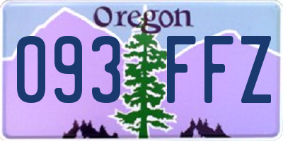 OR license plate 093FFZ