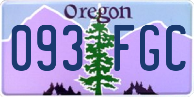 OR license plate 093FGC