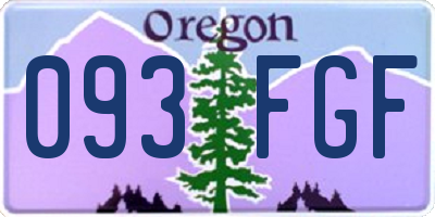OR license plate 093FGF