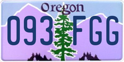OR license plate 093FGG