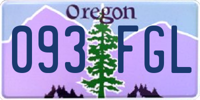 OR license plate 093FGL