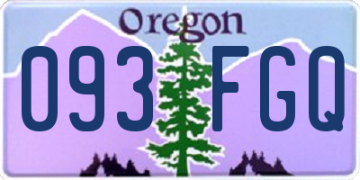 OR license plate 093FGQ
