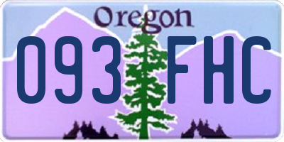 OR license plate 093FHC