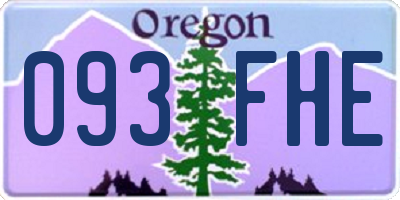 OR license plate 093FHE