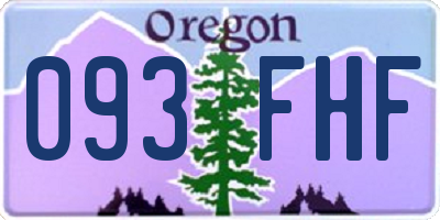 OR license plate 093FHF