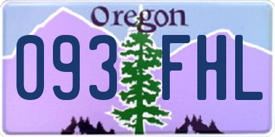 OR license plate 093FHL