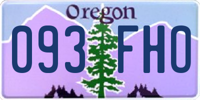OR license plate 093FHO