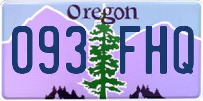 OR license plate 093FHQ