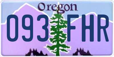 OR license plate 093FHR