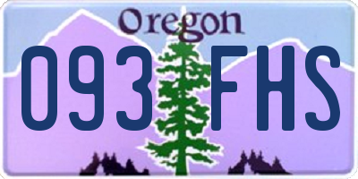 OR license plate 093FHS