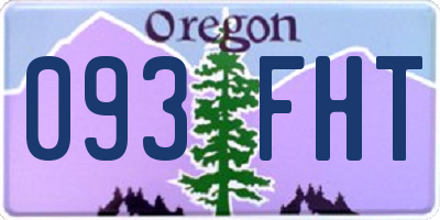 OR license plate 093FHT