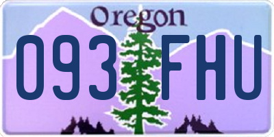 OR license plate 093FHU