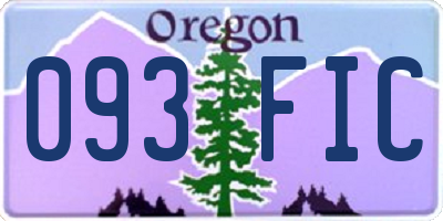 OR license plate 093FIC