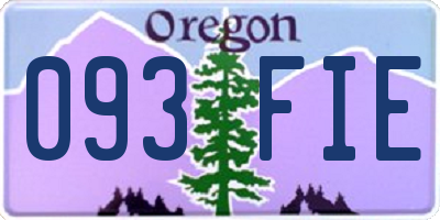 OR license plate 093FIE