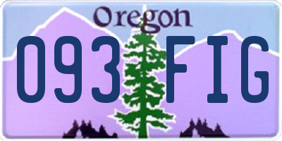 OR license plate 093FIG