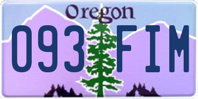 OR license plate 093FIM