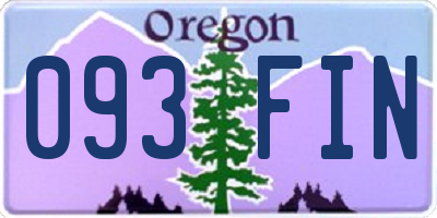 OR license plate 093FIN