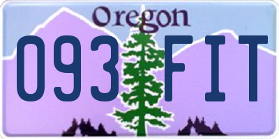 OR license plate 093FIT