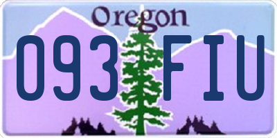 OR license plate 093FIU