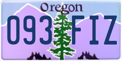 OR license plate 093FIZ