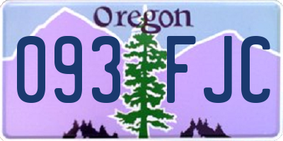 OR license plate 093FJC