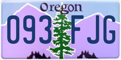 OR license plate 093FJG