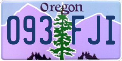 OR license plate 093FJI