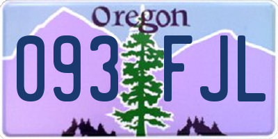 OR license plate 093FJL