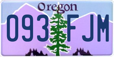 OR license plate 093FJM