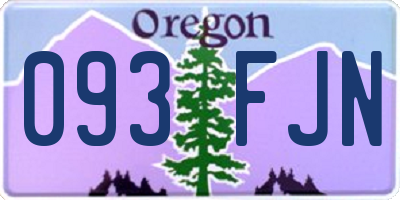 OR license plate 093FJN
